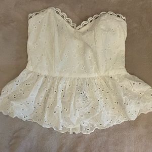 cute corset white detailed blouse